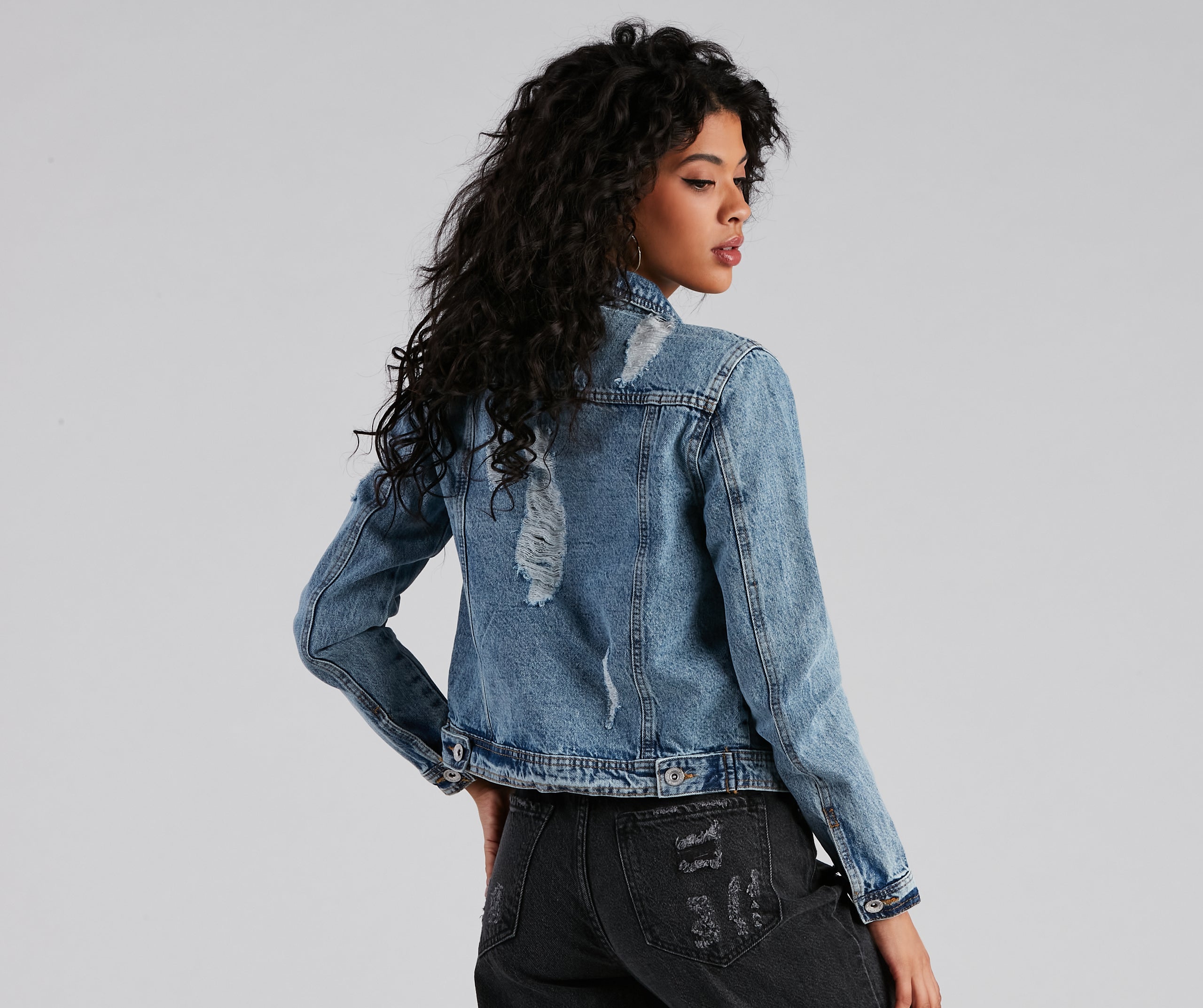Ready To Roll Destructed Denim Jacket