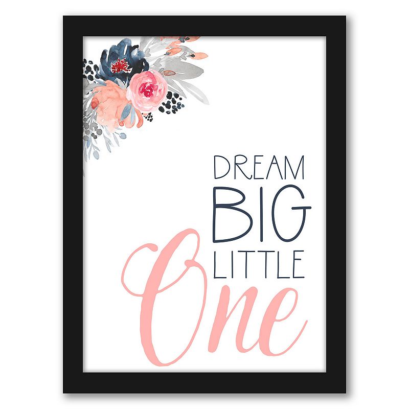 Americanflat Dream Big Floral Wall Art by Wall and Wonder