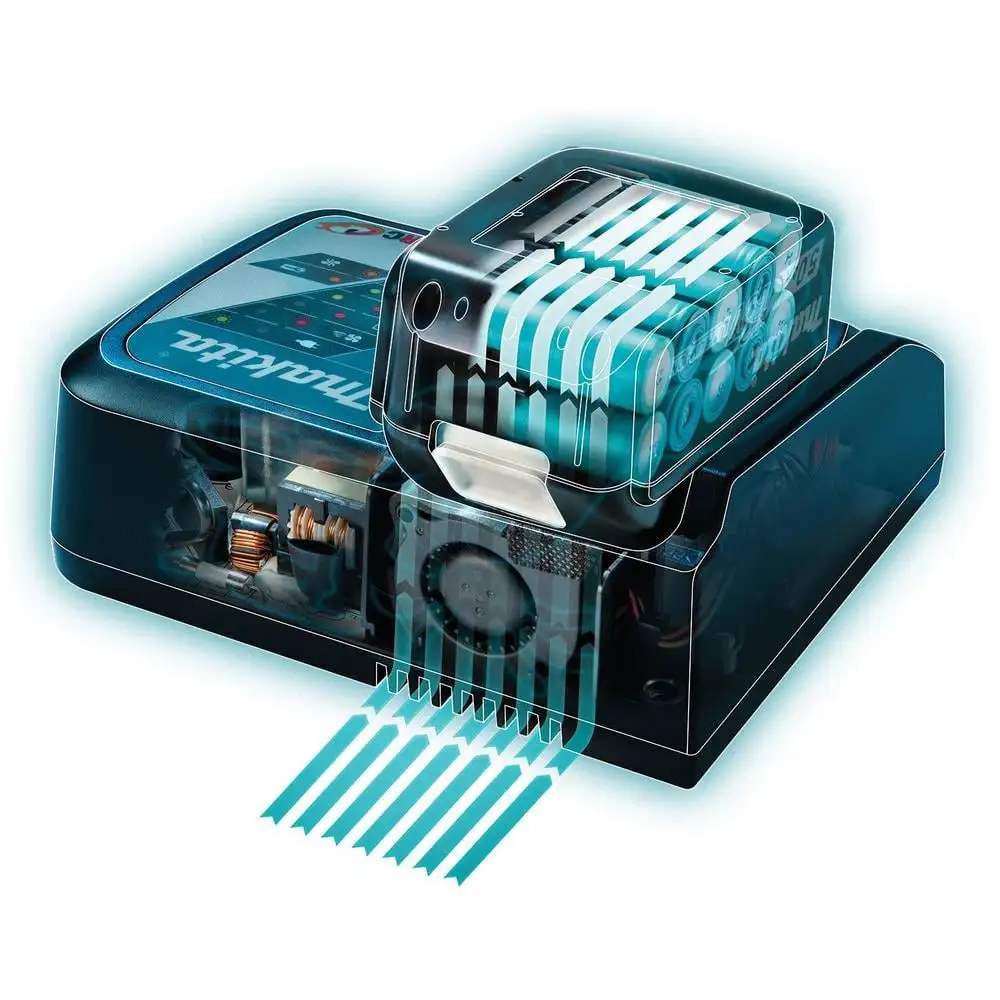 Makita 18V LXT Lithium-Ion Battery and Rapid Optimum Charger Starter Pack (5.0Ah) BL1850BDC2