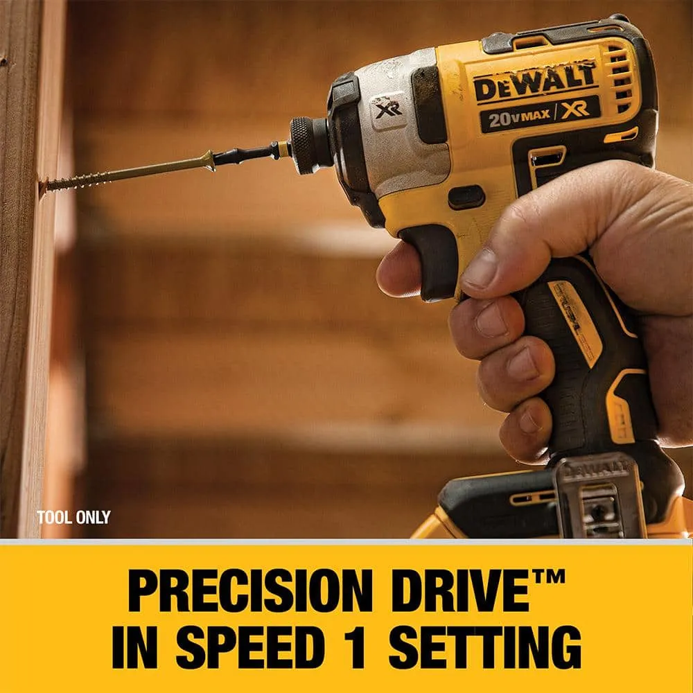 DEWALT 20V MAX XR Cordless Brushless 3-Speed 1/4 in. Impact Driver with (1) 20V 5.0Ah Battery and Charger DCF887P1