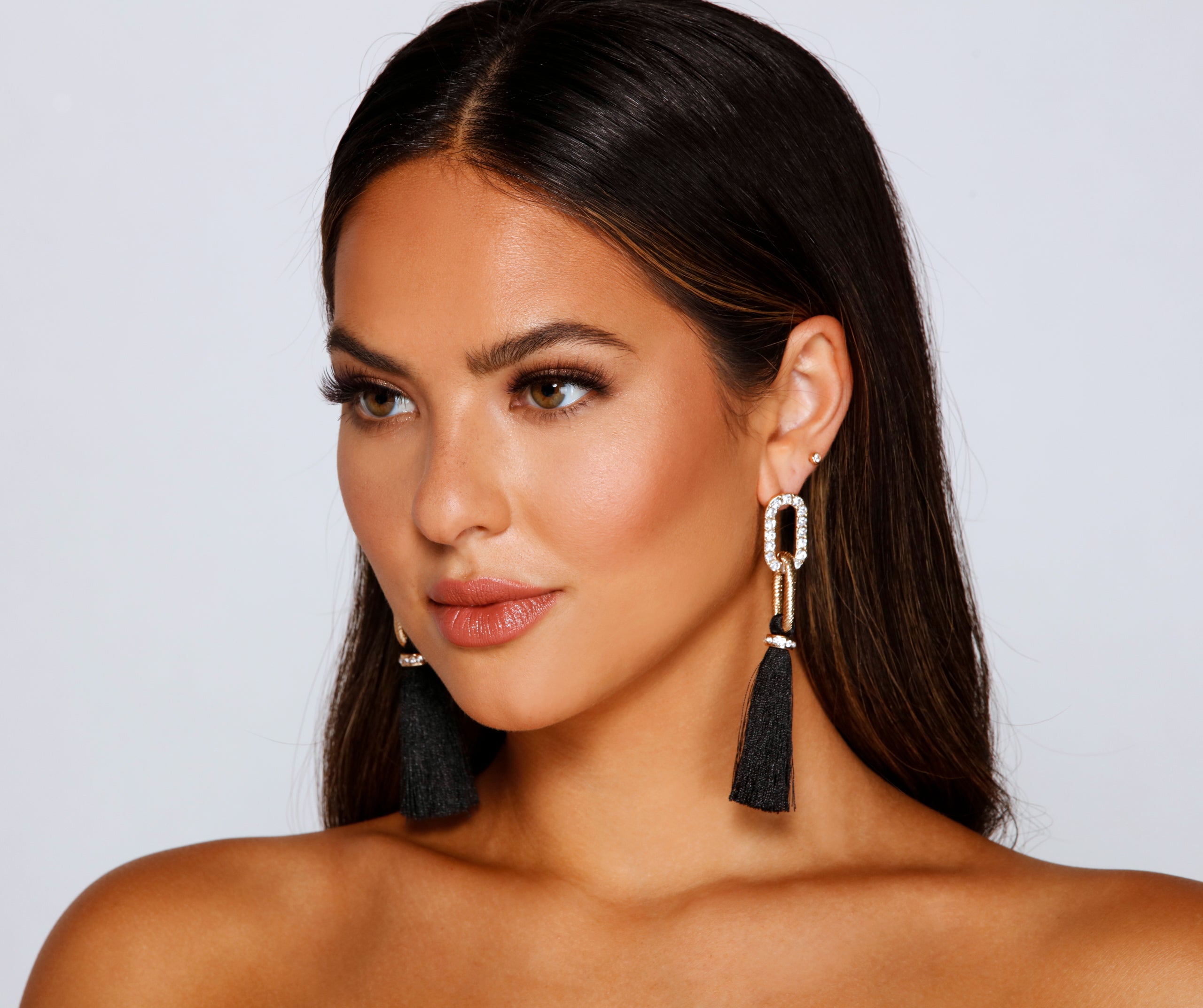 On Trend Glam Tassel Earrings