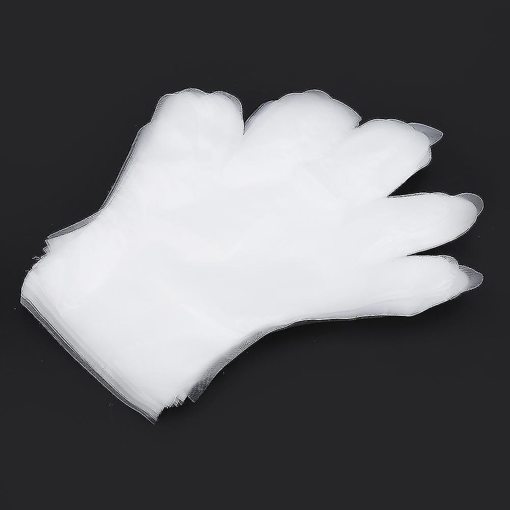 100 Pcs Disposable Kitchen Gloves Medium CPE Food Grade
