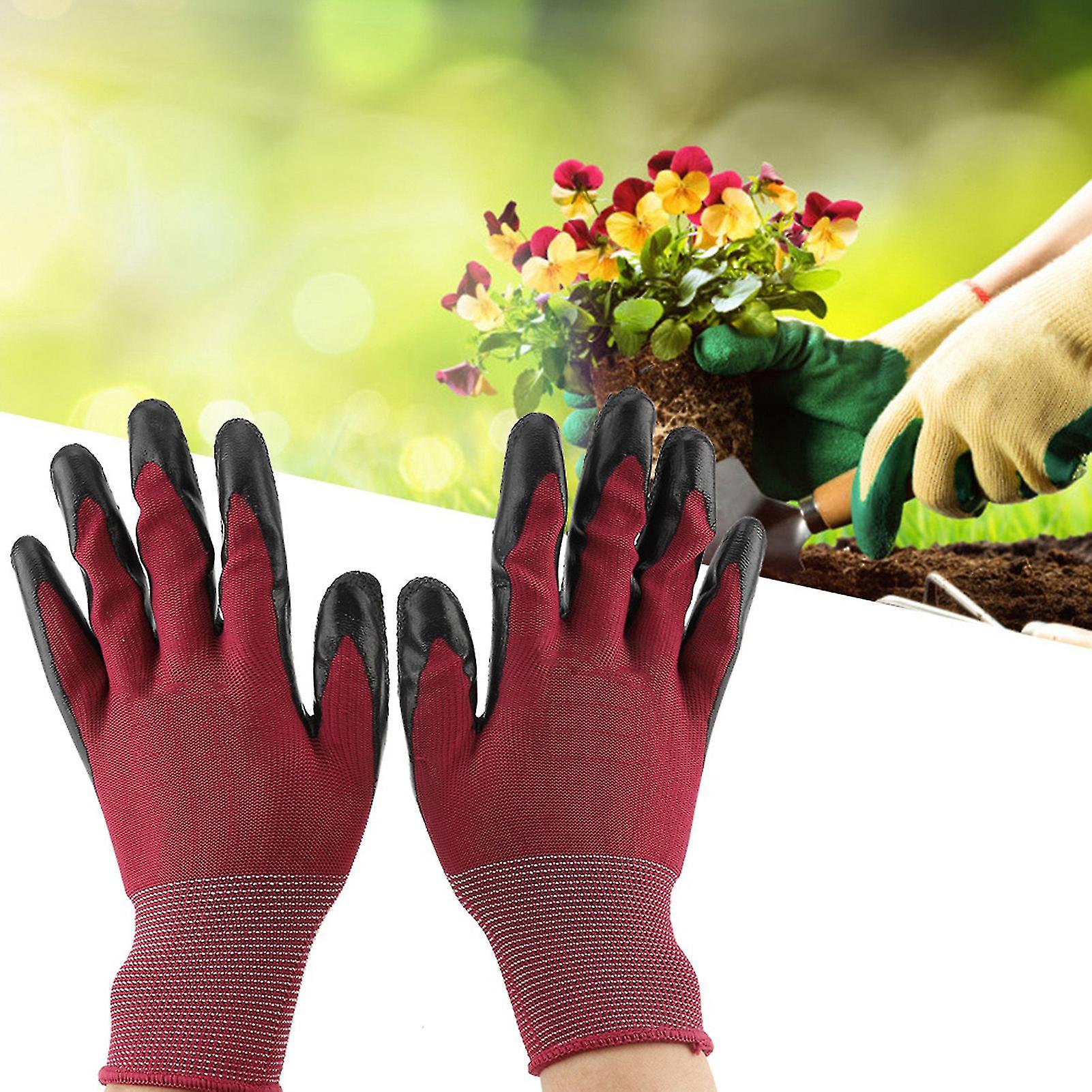 1Pair Non slip Nylon Labor Work Garden Gloves Handling Gloves