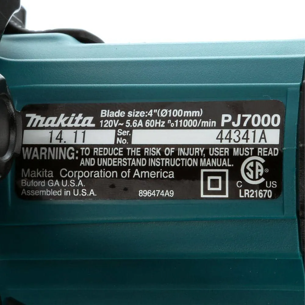 Makita 6 Amp Corded Plate Joiner with Dust Bag and Tool Case PJ7000