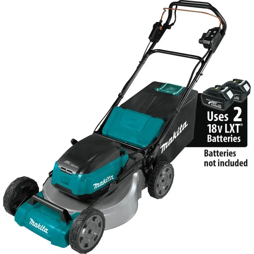 Makita 21 in. 18-Volt X2 (36-Volt) LXT Lithium-Ion Cordless Walk Behind Self Propelled Lawn Mower Kit with 4 Batteries (5.0 Ah) XML08PT1