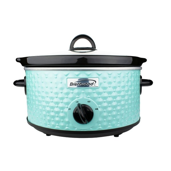 14 Cup Argyle Slow Cooker in Turquoise - - 37434707
