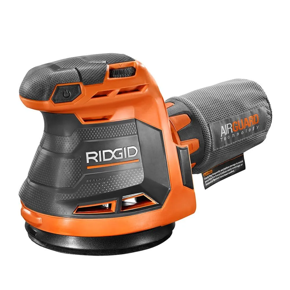 RIDGID 18V Cordless 5 in. Random Orbit Sander (Tool Only) R8606B