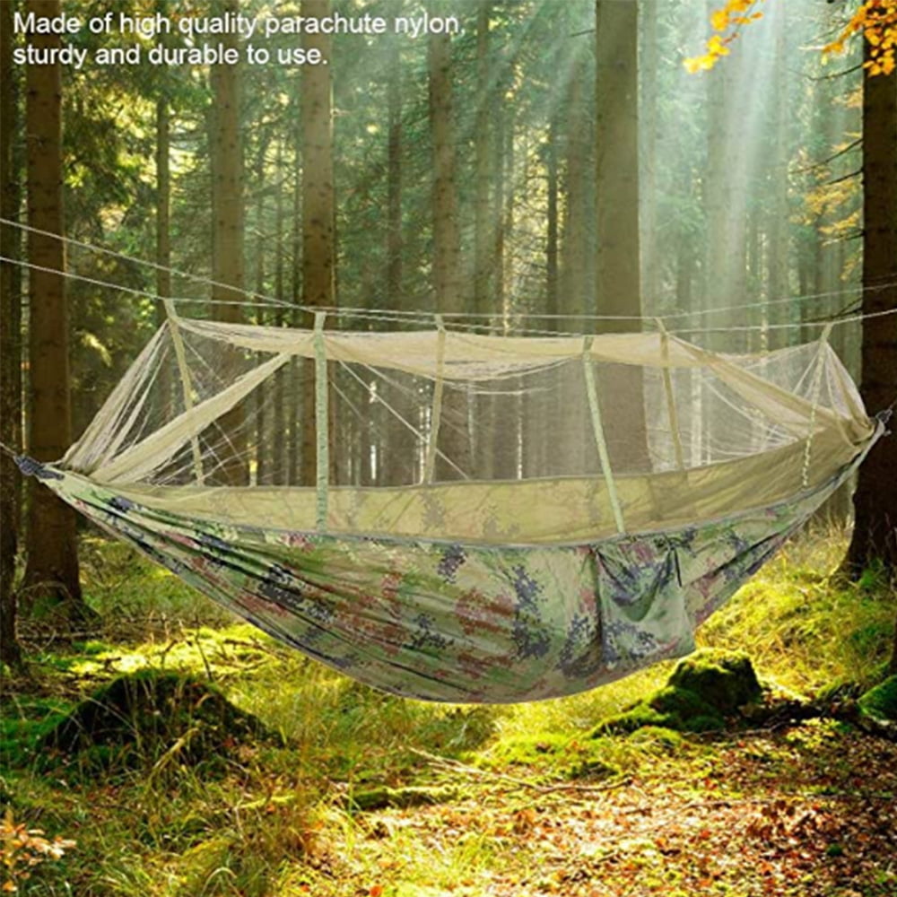 Camping Hammock with Mosquito Net Lightweight Double Hammock Portable Hammocks for Indoor Outdoor Hiking Camping Backpacking Travel Backyard Beach