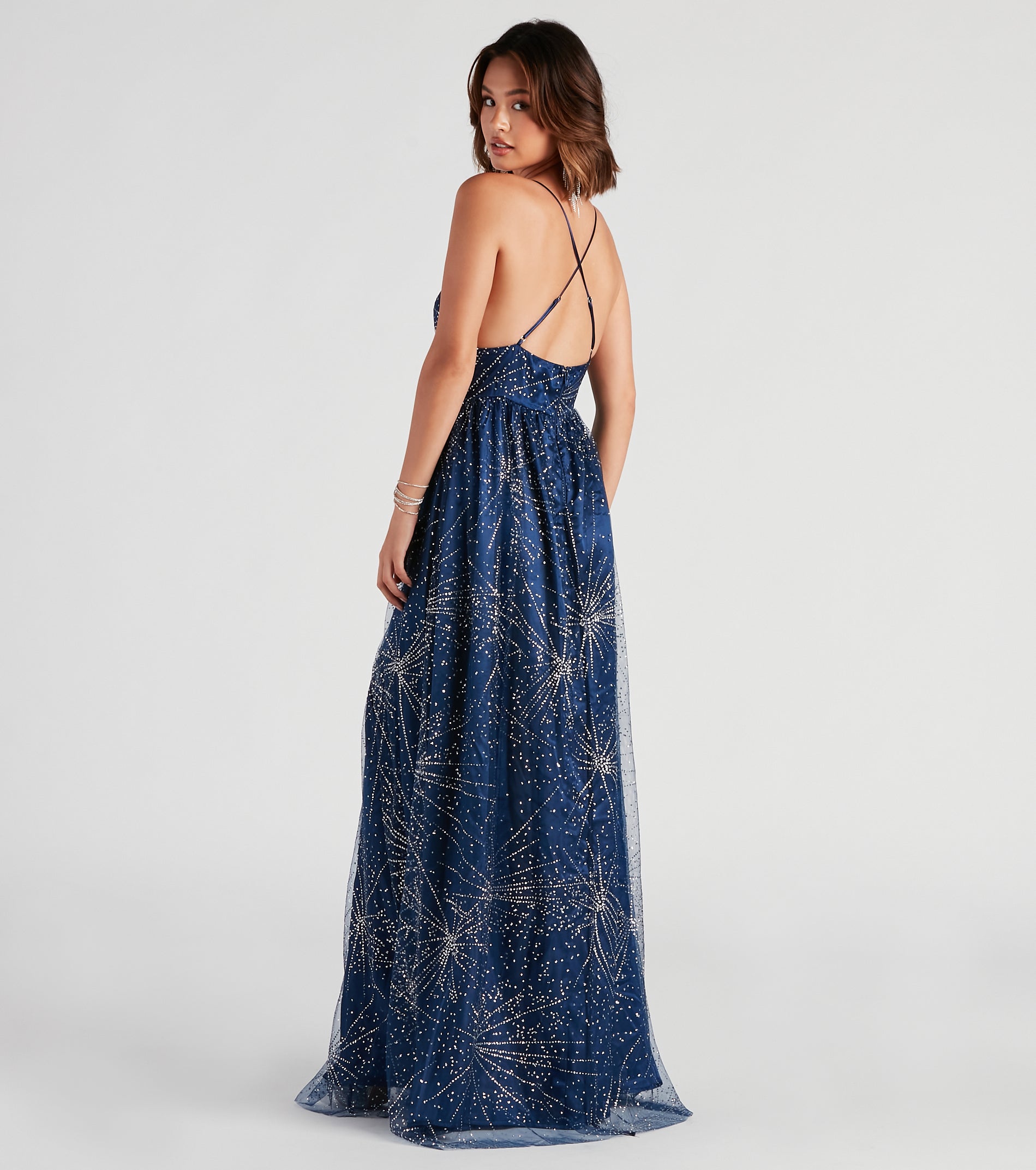 Tricia Formal Glitter A-Line Dress
