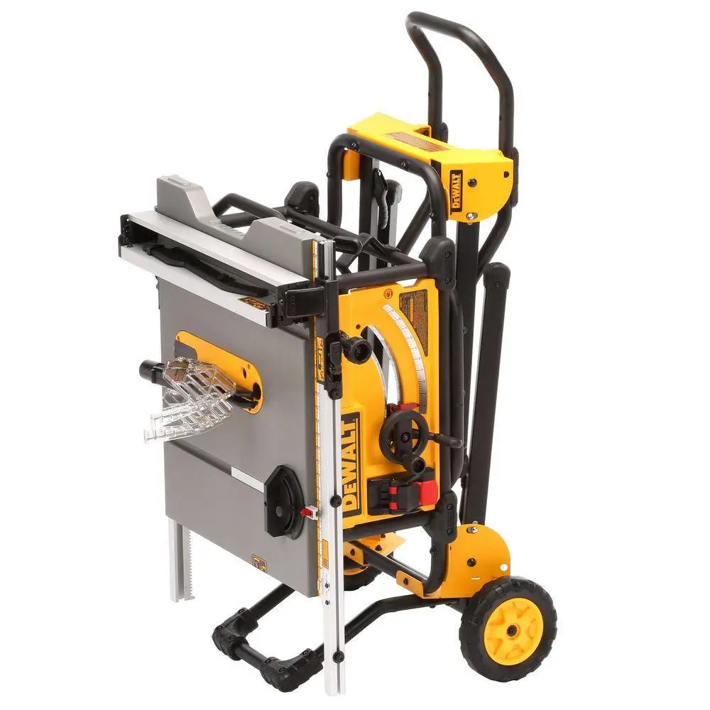 DEWALT 15 Amp Corded 10 in. Job Site Table Saw with Rolling Stand DWE7491RS