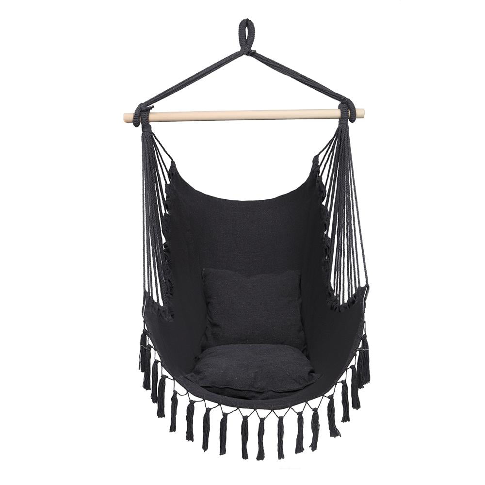 UBesGoo Hammock Chair, Hanging Rope Swing Seat for Indoor Outdoor Gray