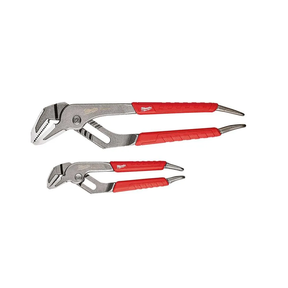 Milwaukee 6 in. and 10 in. Straight-Jaw Pliers Set (2-Piece) 48-22-6330