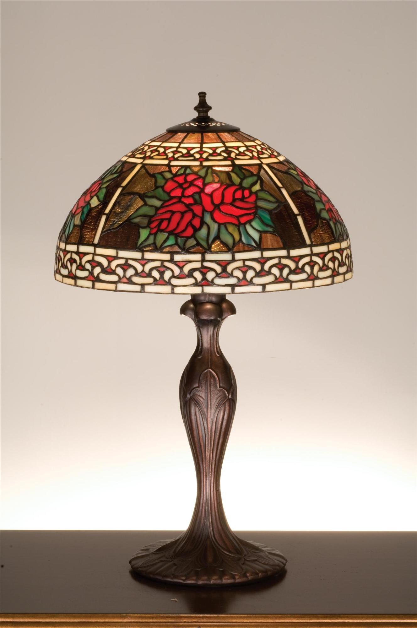 Meyda  37789 Stained Glass /  Table Lamp From The Roses & Scrolls Collection