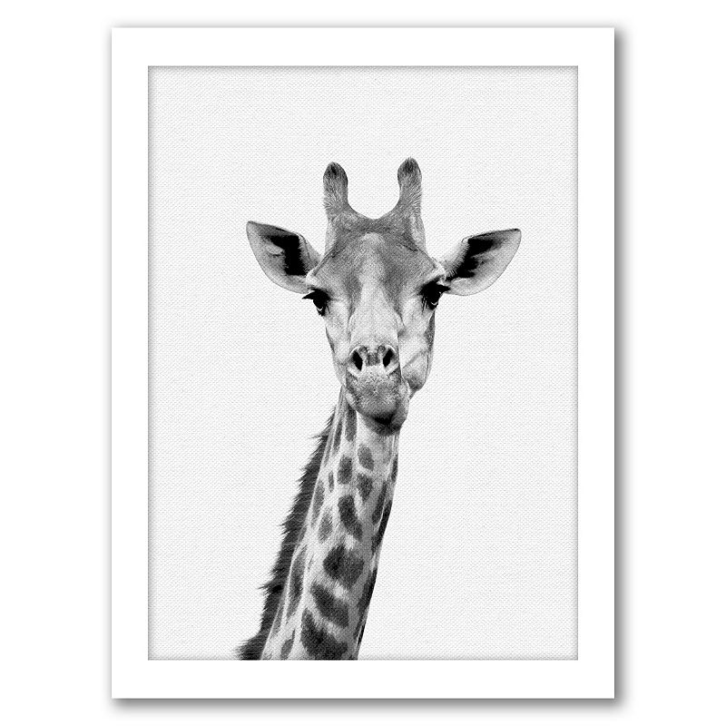 Americanflat Giraffe Framed Art Print