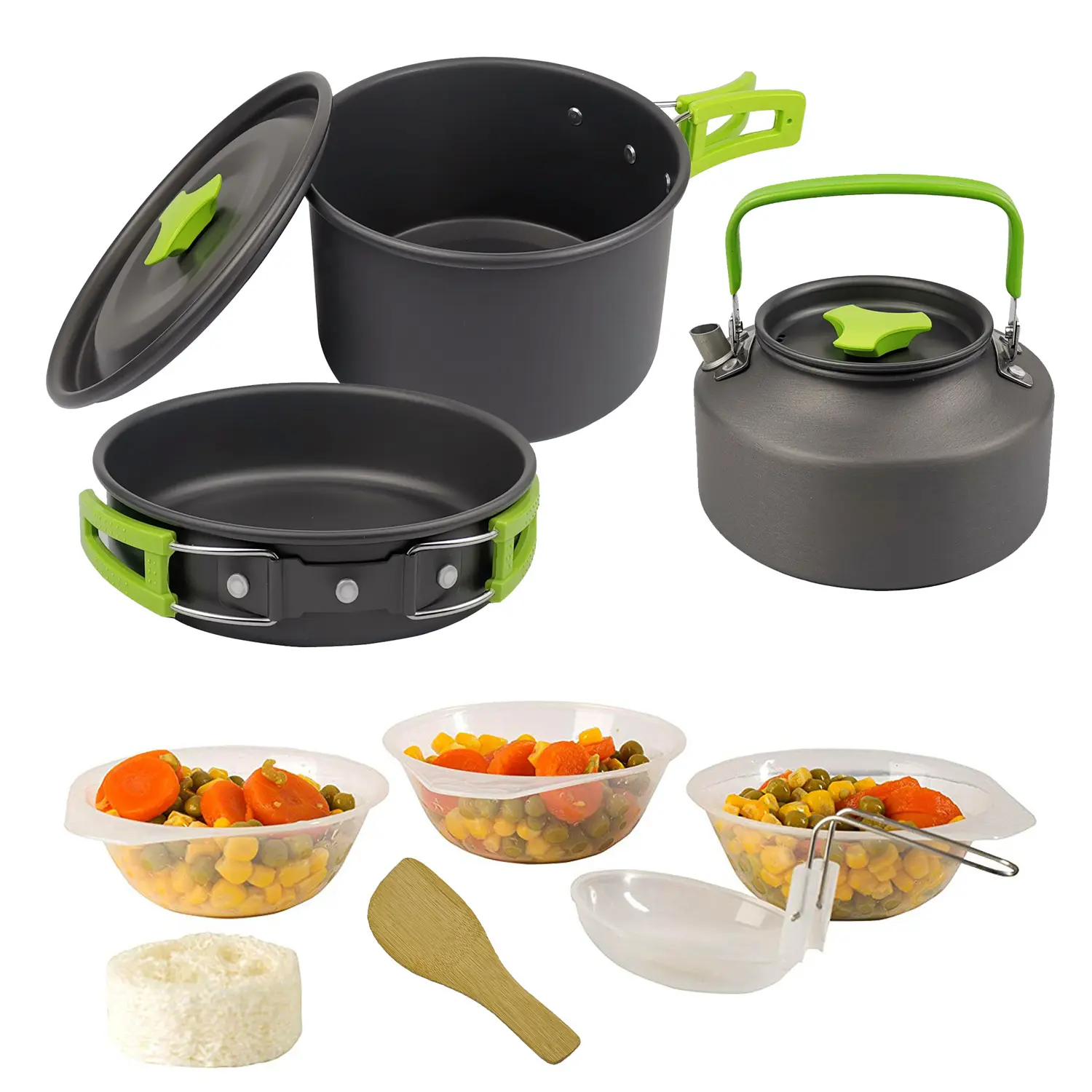 Your city  Hot Sale 2 3 Person Camping Cookset Outdoor Picnic Mess Set Camping Cookware With Factory Price Camping Utensils