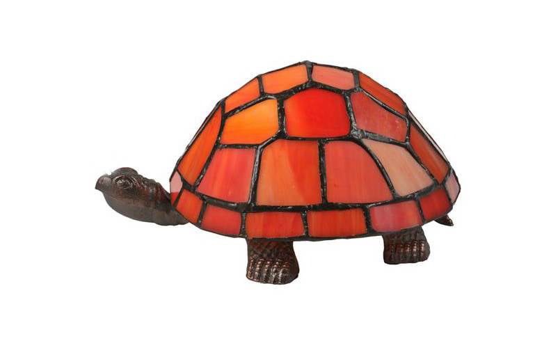 Turtle Glass Accent Lamp (Blue and Green)