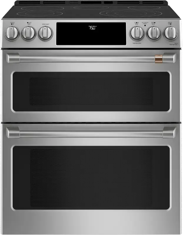 Cafe 6.7 Electric Double Oven Range CES750P2MS1