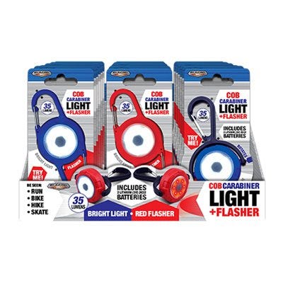 COB Carabiner Lightamp Flasher 35 Lumens