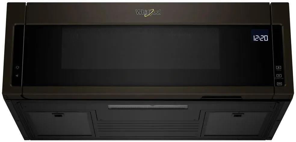 Whirlpool Low Profile Over the Range Microwave with Sensor Cook- Black Stainless Steel