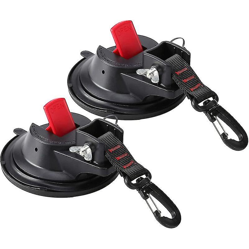 Strong Car Anchor Suction Cups With Attachment Hook For Car Side Awning， Boat， Camping， Tarp， Tents， Luggage， Tarps