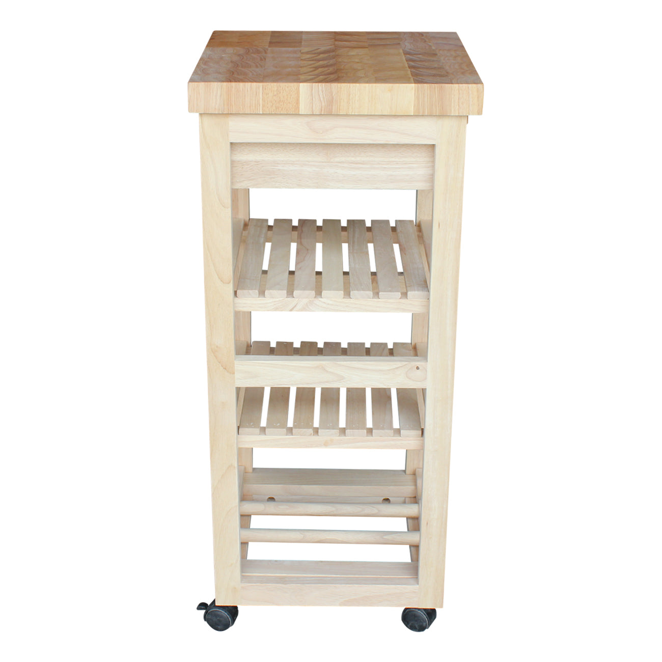 International Concepts Unfinished Kitchen Cart Trolley