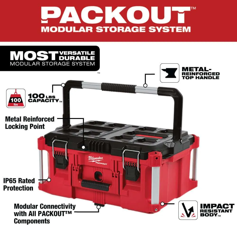 Milwaukee PACKOUT 22 in. Rolling Tool Box, 22 in. Large Tool Box and 22 in. Medium Tool Box 8426-8425-8424