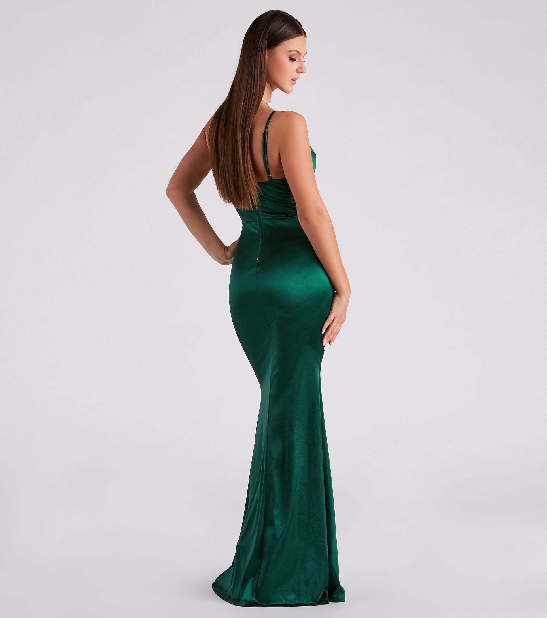 Penny Satin A-Line Formal Dress