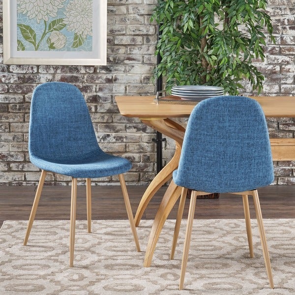 Raina Mid-century Upholstered Dining Chairs (Set of 2) by Christopher Knight Home