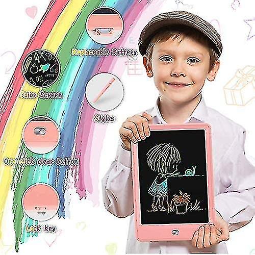 Lcd Writing Tablet， 10 Inch Colorful Toddler Doodle Board Drawing Tablet， Erasable Reusable Electronic Drawing Pads For Kids