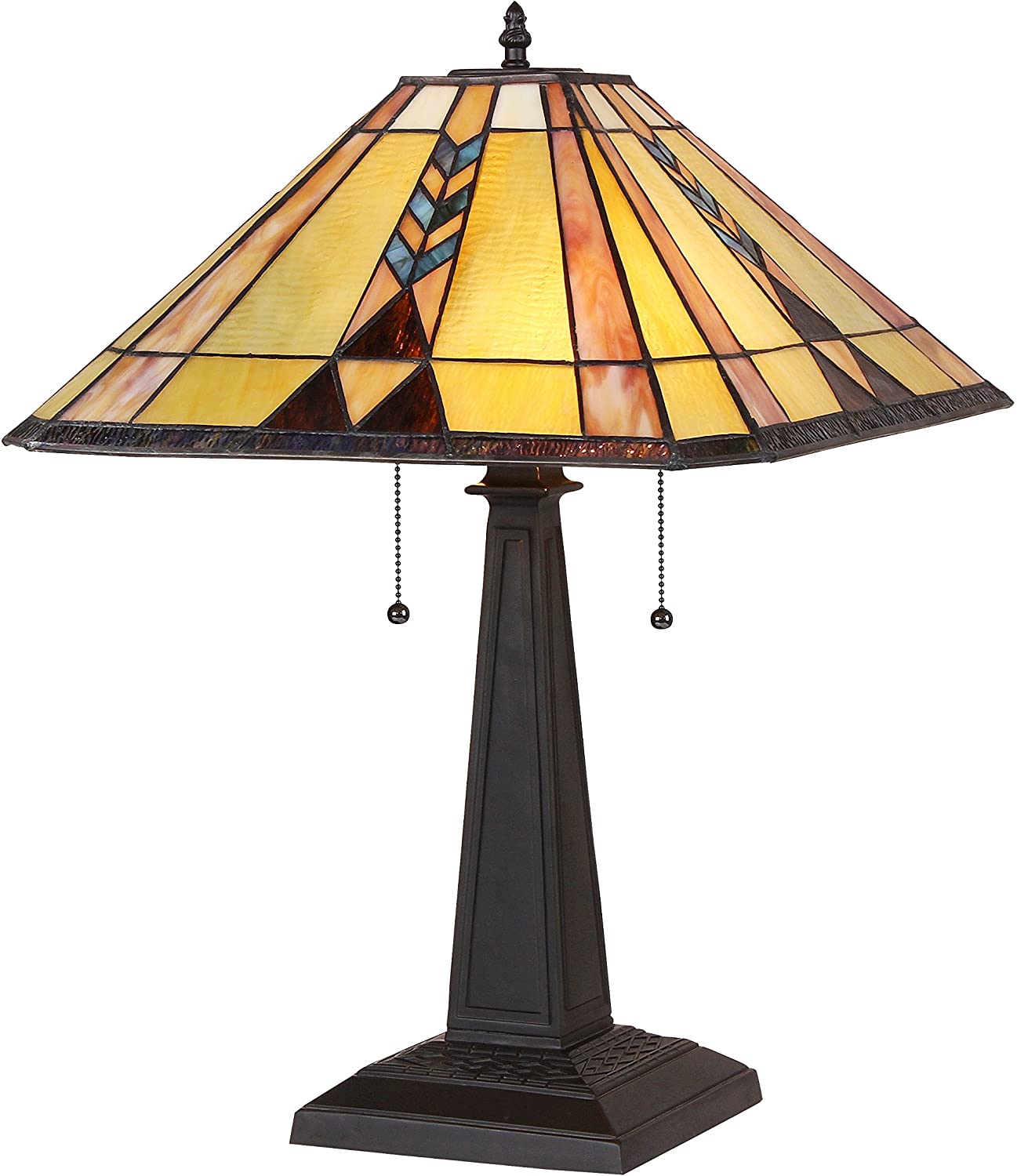 RADIANCE Goods -Style 2 Light Mission Table Lamp 16" Shade