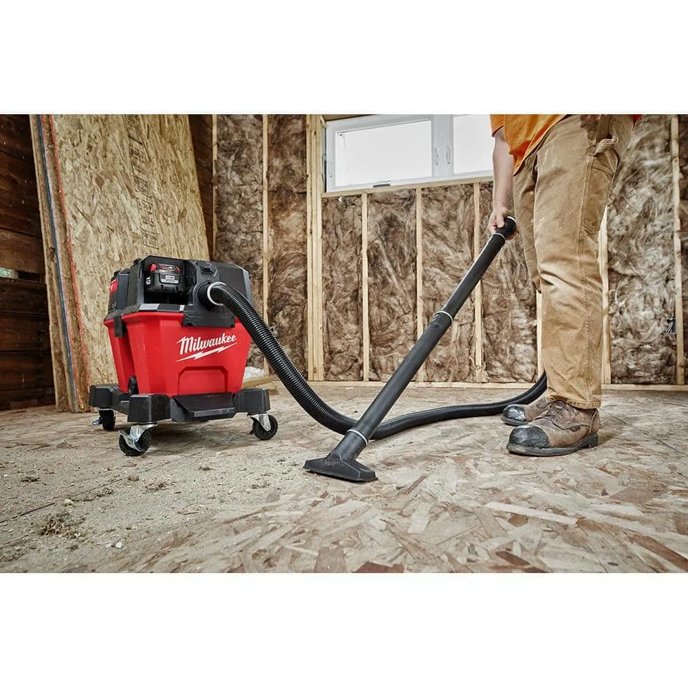 Milwaukee M18 FUEL 6 Gal. Cordless Wet/Dry Shop Vacuum with Filter, Hose, and Accessories 0910-20