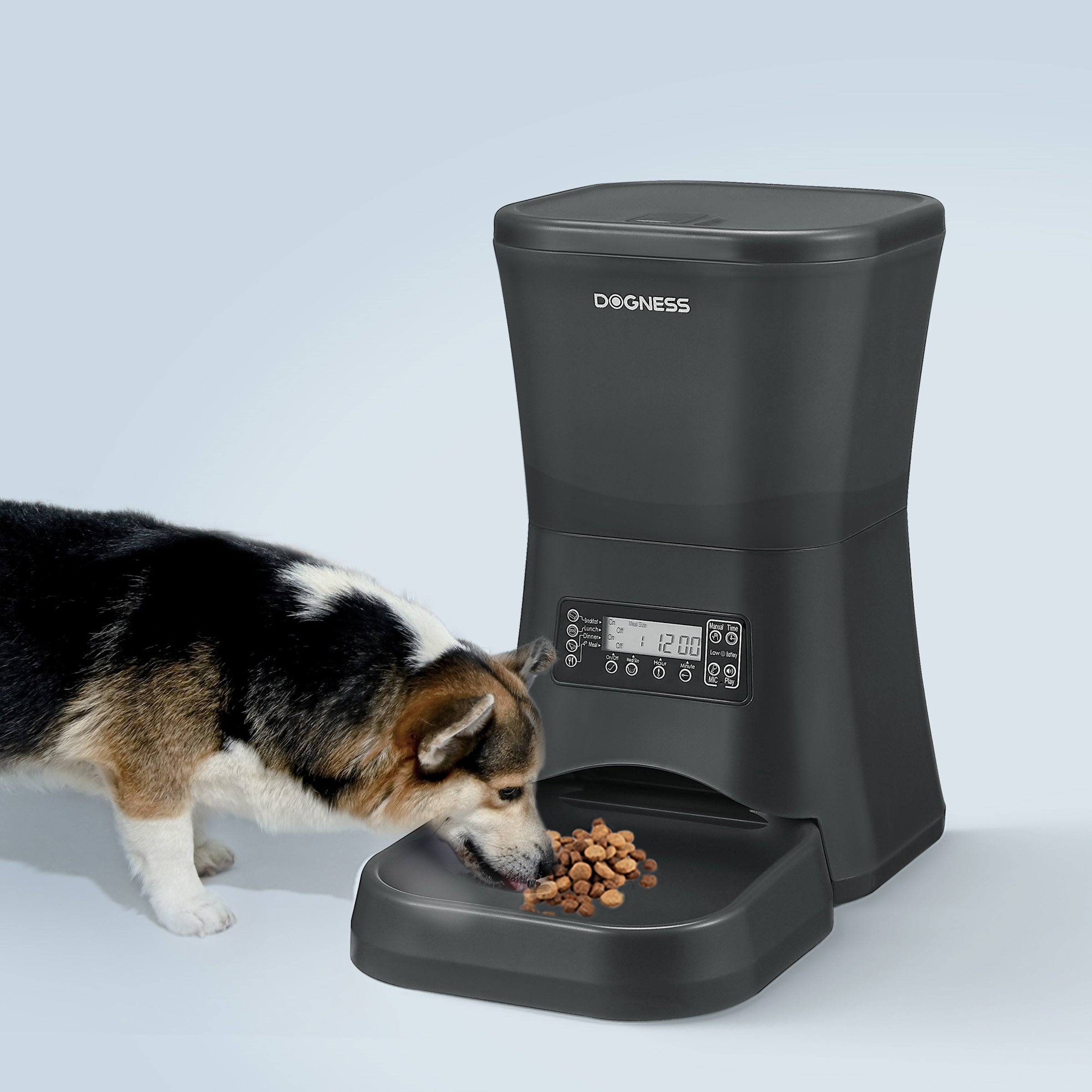 Dogness Everyday Automactic Programmable Pet Feeder， 7 Liter Capacity-Black