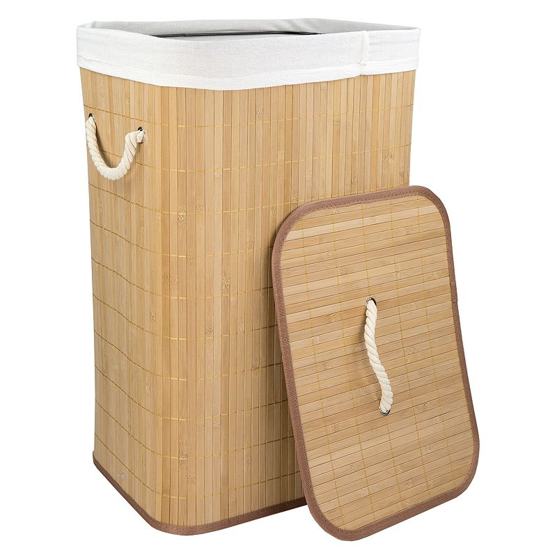 Home Basics Rectangular Bamboo Laundry Hamper ANNIESHALLMARK