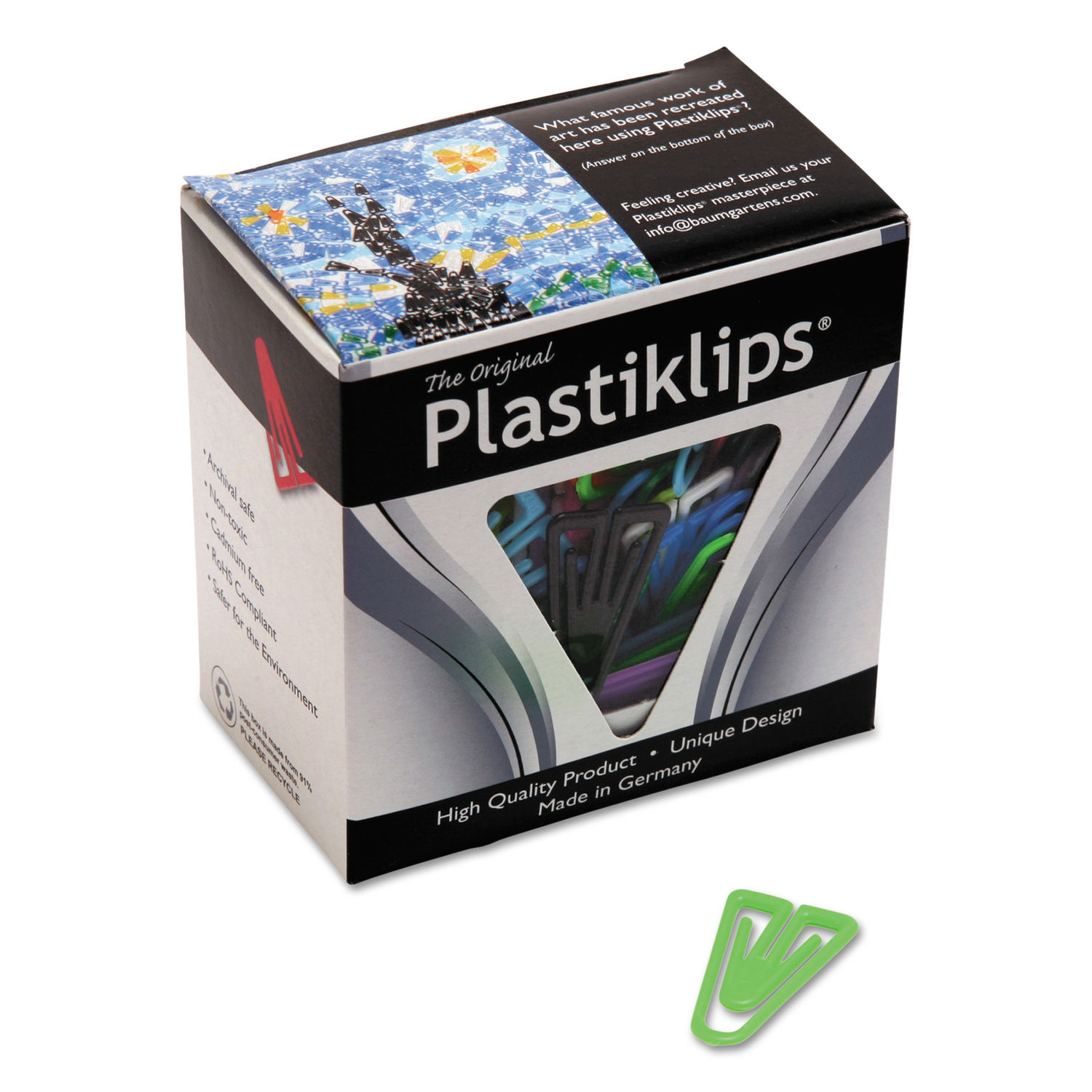 Plastiklips Paper Clips by Baumgartensandreg; BAULP0600