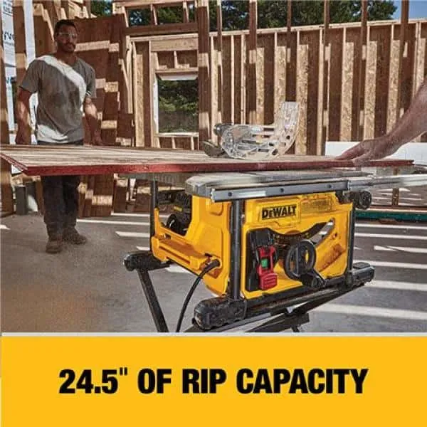DEWALT 15 Amp Corded 8-1/4 in. Compact Jobsite Tablesaw with Compact Table Saw Stand DWE7485WS