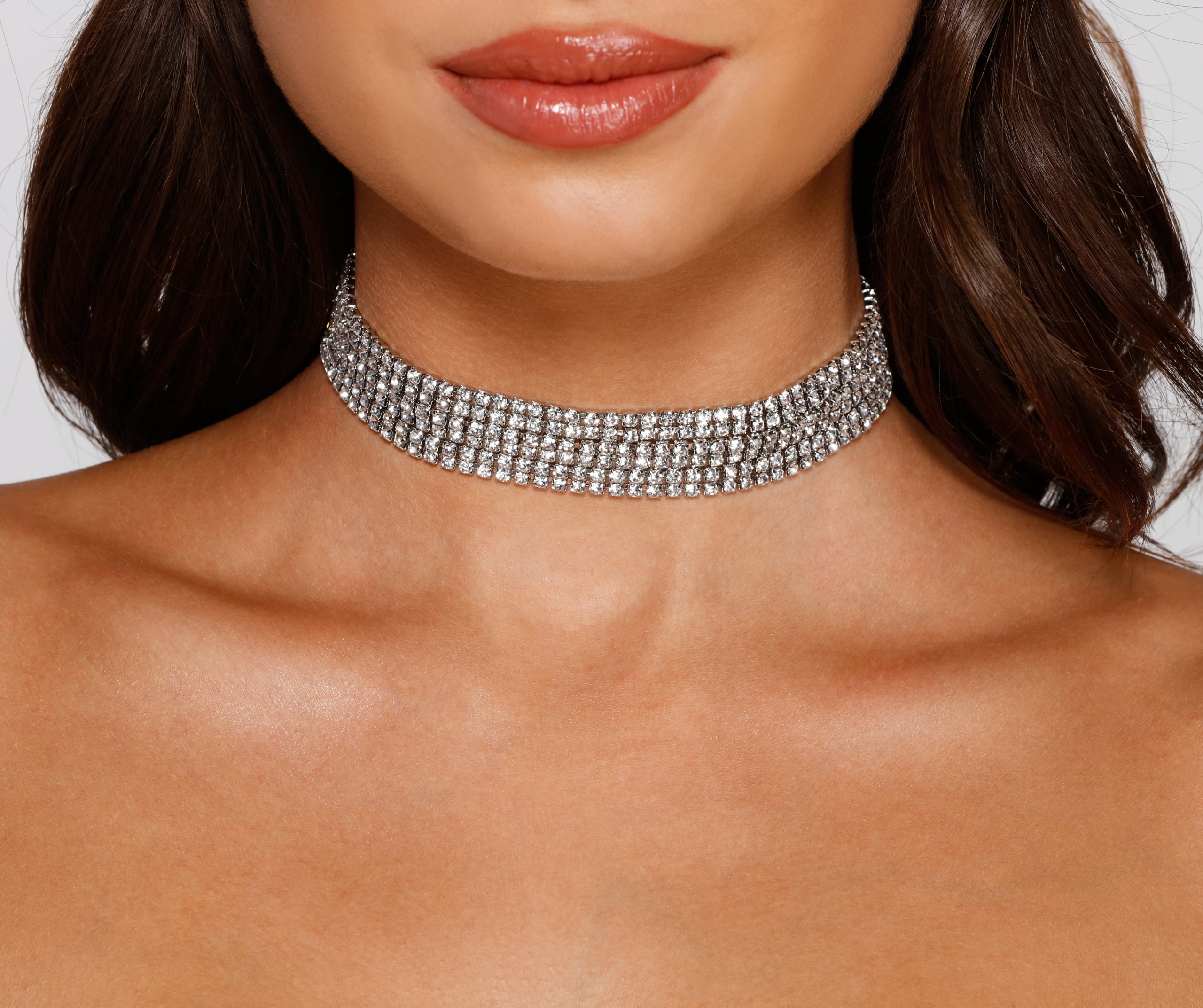 All About Luxe Rhinestone Choker Multi Pack