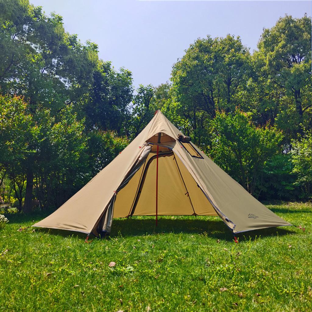 Lightweight Hot Tent Tent with Flue Window with Fireproof Flue Window Teepee Tents for Hiking Backpacking