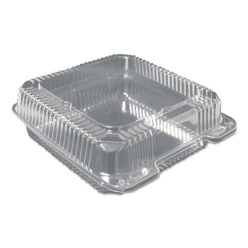 Durable Packaging Plastic Clear Hinged Containers | 9 x 9， Clear， 200