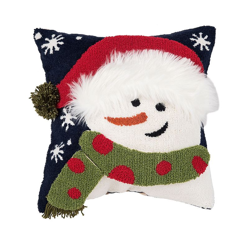CandF Home Happy Snowman Christmas Throw Pillow