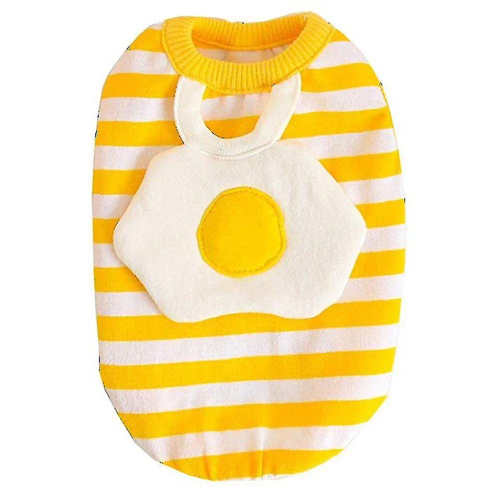 Huahuisi-spring Summer Pet Clothes Striped Egg Vest Dog Clothes Pet Supplies Accessories