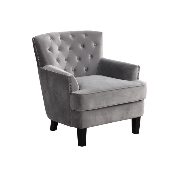 Best Master Furniture Soft Velvet Upholstered Living Room Arm Chair