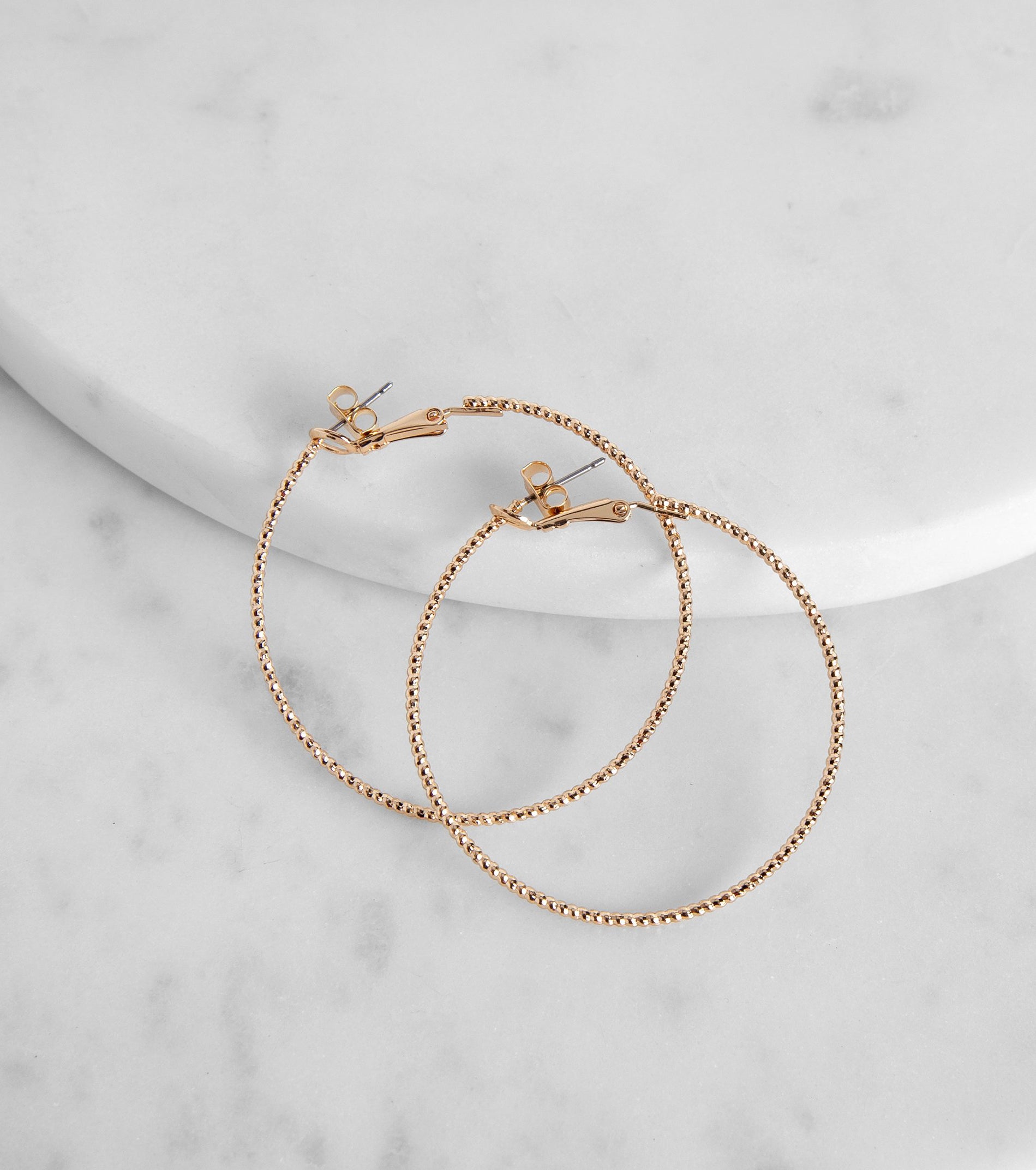 Tiny & Textured Shimmer Hoops