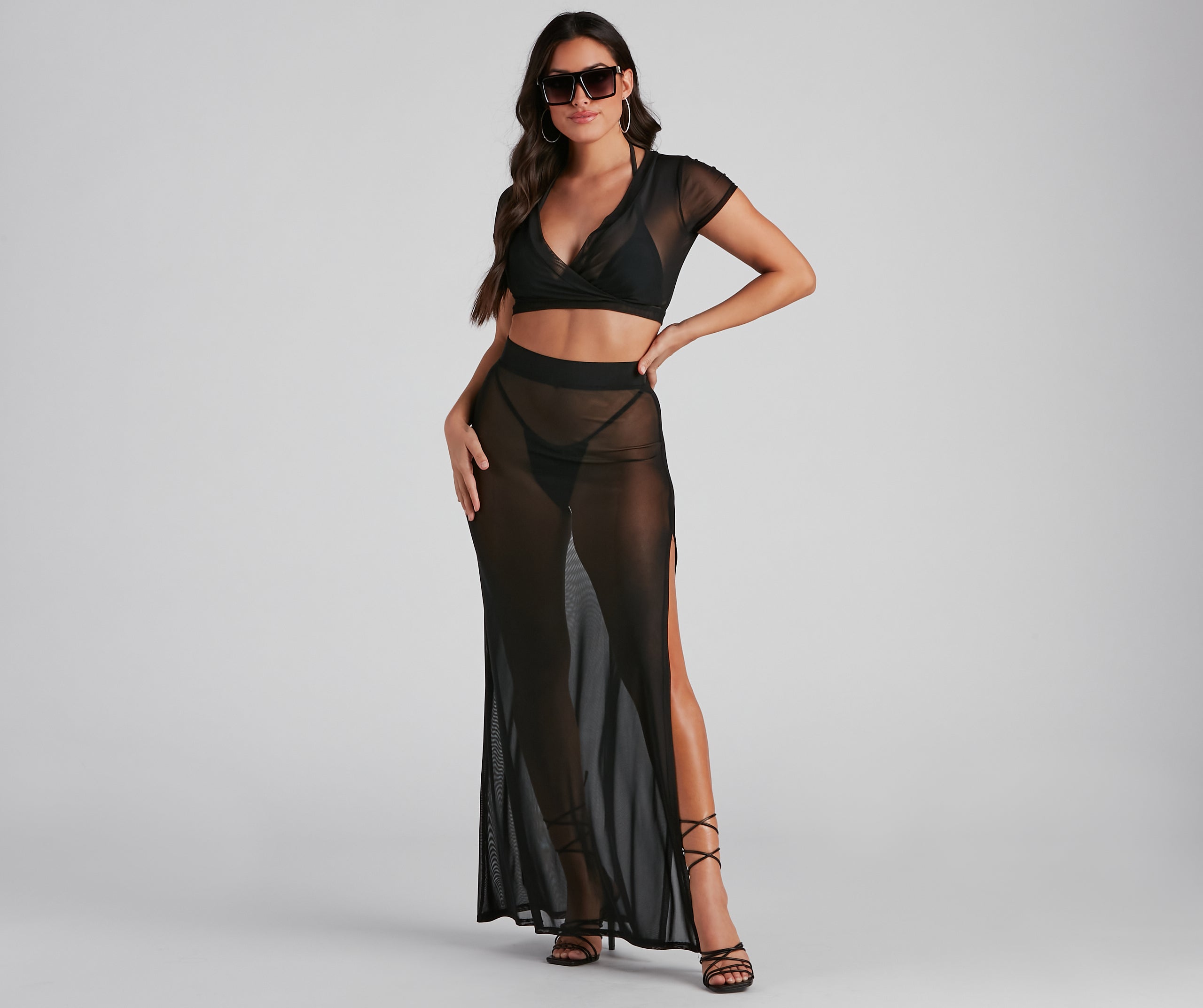 Wrap Me In Glam Mesh Top