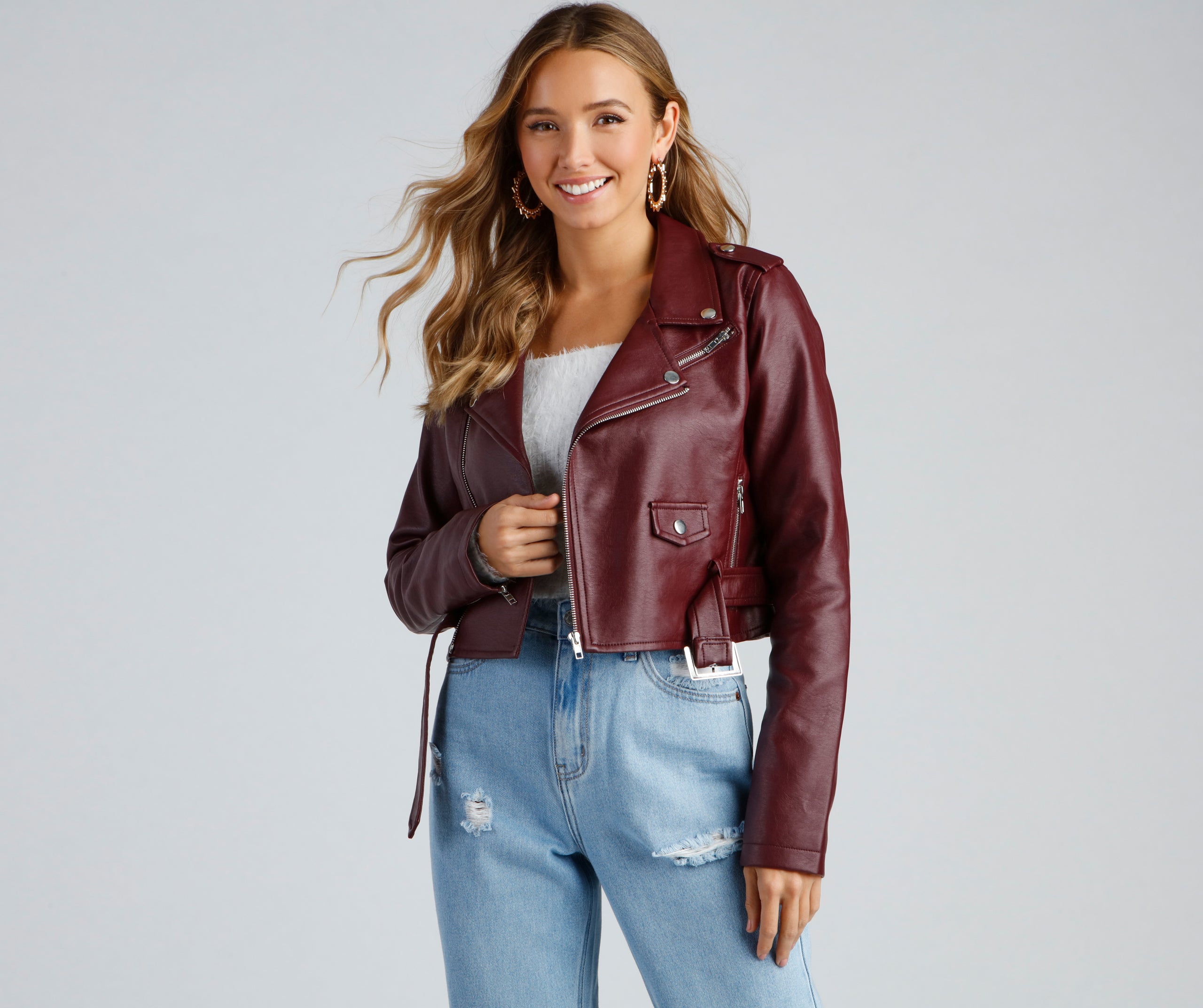 Biker Chic Crop Jacket