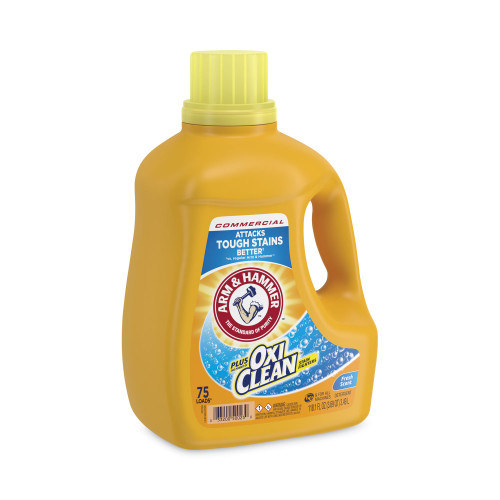 Arm and Hammer OxiClean Concentrated Liquid Laundry Detergent， Fresh， 118.1 oz Bottle， 4/Carton (3320050023)