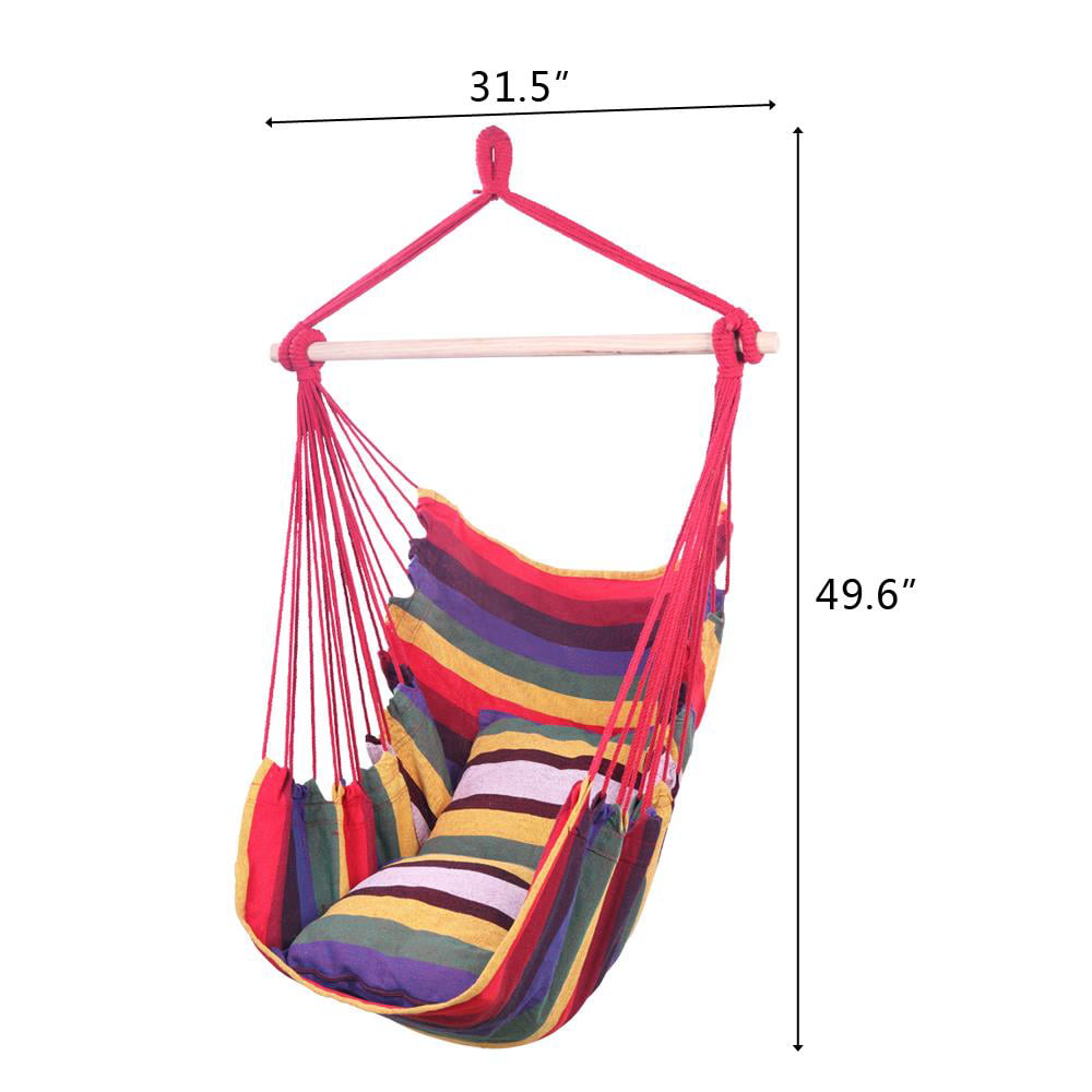 Ktaxon Hanging Rope Hammock Chair Swing Seat for Any Indoor or Outdoor Spaces
