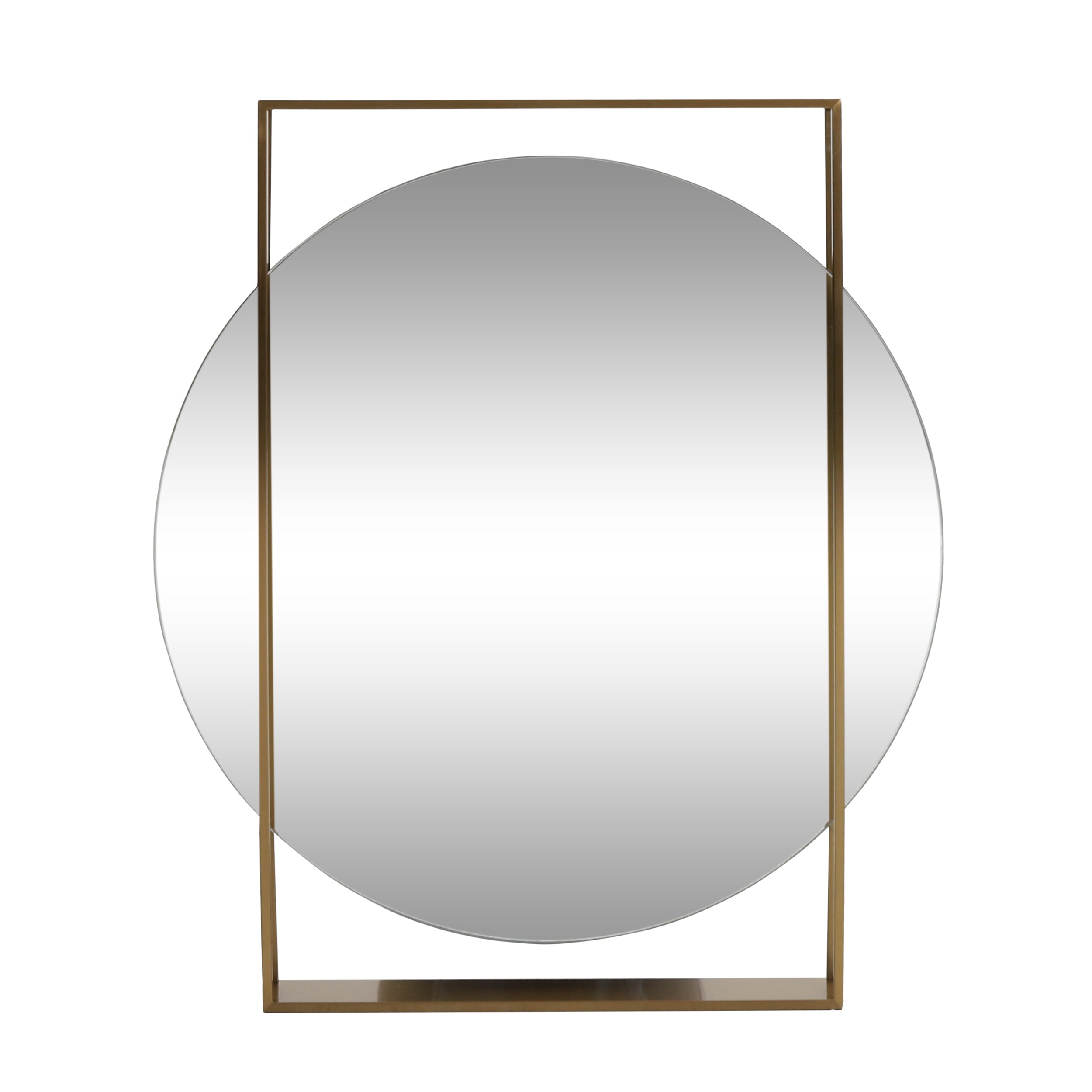 McNeal Modern Round Framed Wall Mirror