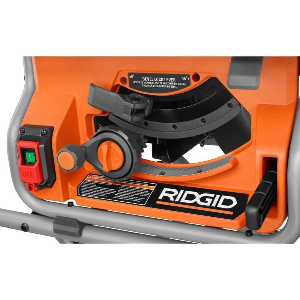 RIDGID 15 Amp 10 in. Portable Pro Jobsite Table Saw (2-Pack) with Rolling Stands R4514-2