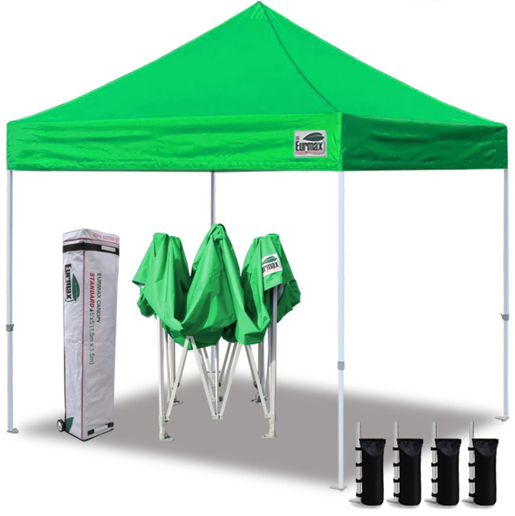 Eurmax Canopy 10' x 10' Kelly Green Pop-up Canopy and 56lbs Instant Outdoor Canopy