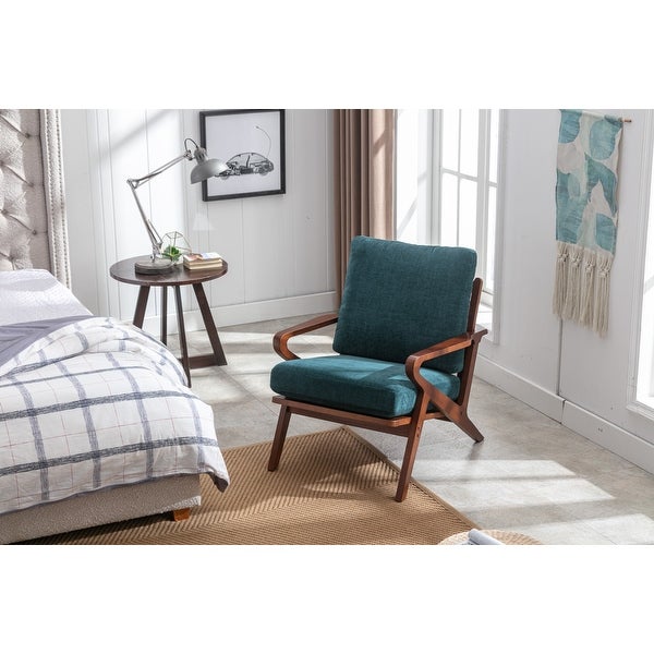 Upholstered Accent Lounge Leisure Chair with Solid Wood Frame